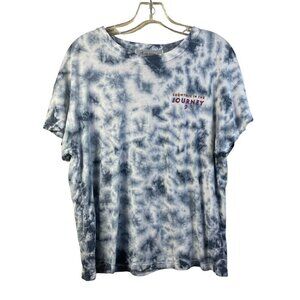 Peloton T Shirt Women’s Sz M Tie Dye Blue White Growth Is In The Journey *Flaw*